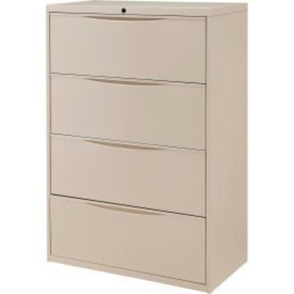 Global Equipment Interion    36" Premium Lateral File Cabinet 4 Drawer Putty LF-36-4D-PUTTY